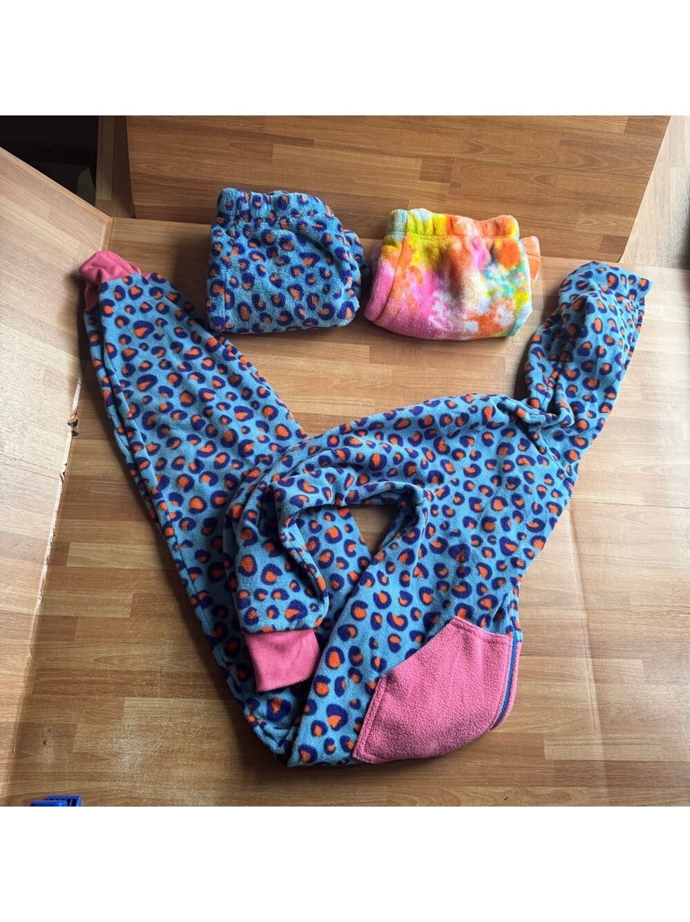Tucker and Tate PJ bundle size 7/10 fleece soft one piece/shorts animal print
